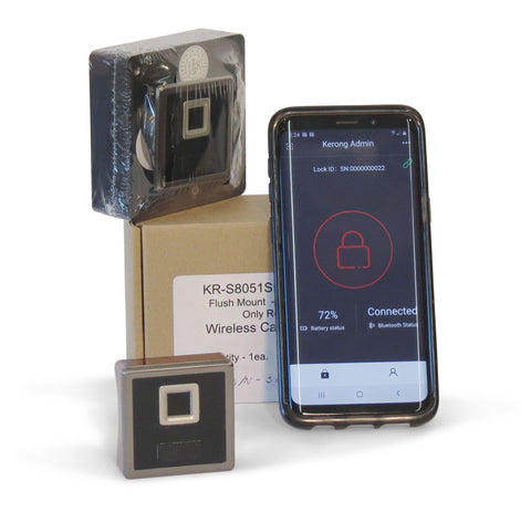KR-S80-51SF-BT  Fingerprint Reader + Bluetooth RFID Cabinet Lock - Gage Safe Products