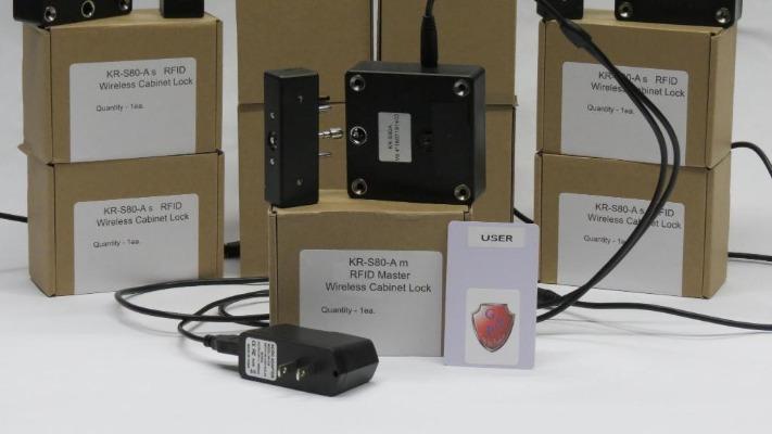 KR-S80Am Master/Slave  RFID Cabinet Lock  System - Gage Safe Products