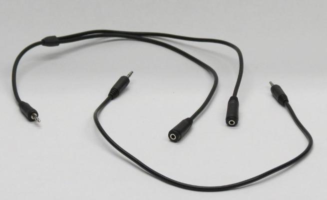 RFID Optional  3.5mm x 47" long External Power Y Cable Kit. - Gage Safe Products